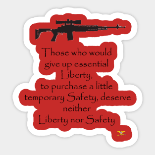 Safety vs Liberty Sticker